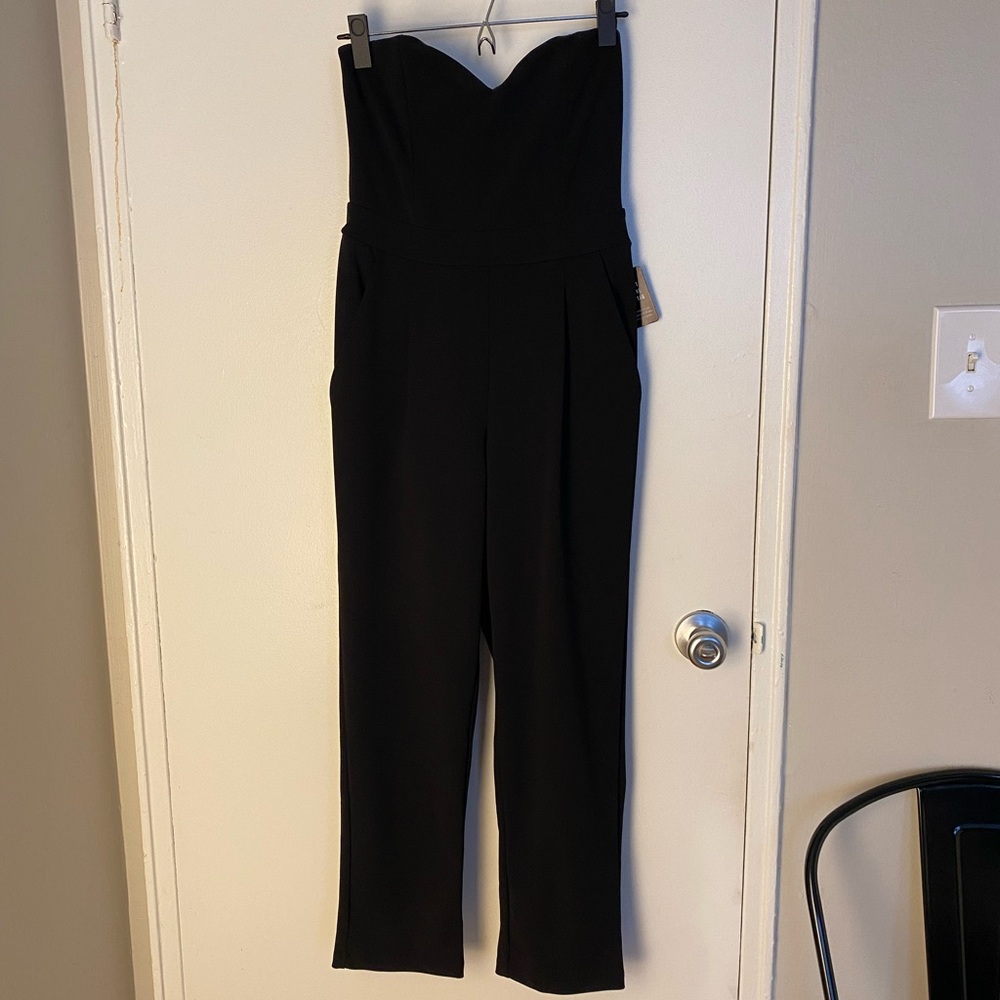 Express Black Strapless Jumpsuit